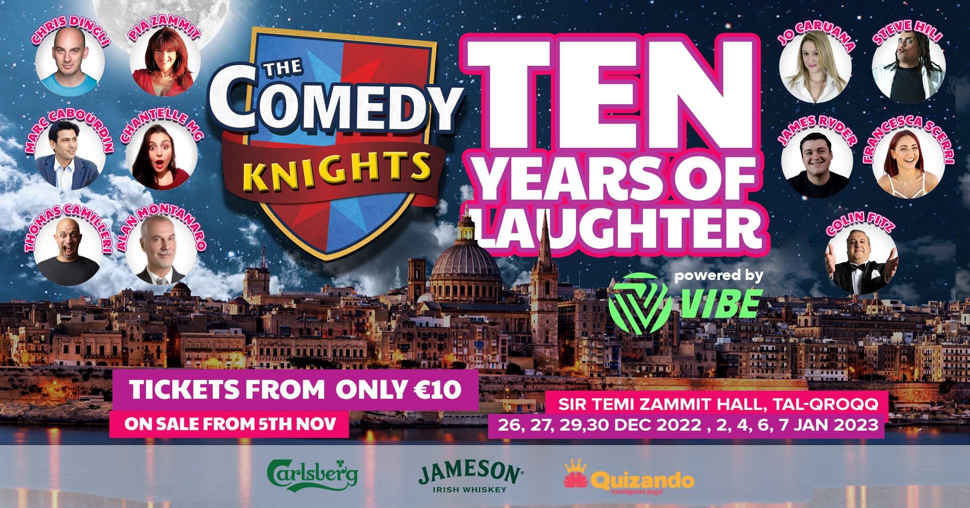 Comedy Knights: Ten Years of Laughter! malta, Comedy knights malta