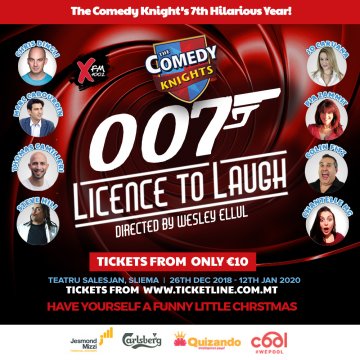 Comedy Knights 007: Licence To Laugh malta, Comedy knights malta
